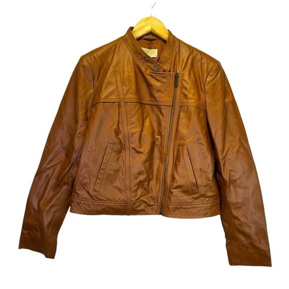 MICHAEL Michael Kors Lamb Leather jacket brown gold - PL - Picture 3 of 11